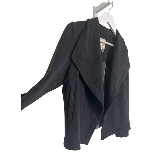 Chaser Black Drape Front Jacket - Picture 5 of 6